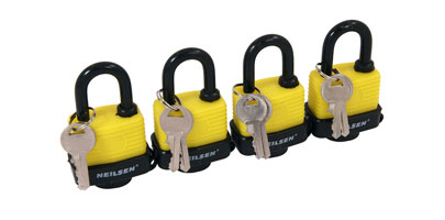 4 Water Resistant Padlocks