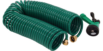 Coiled Garden Hose