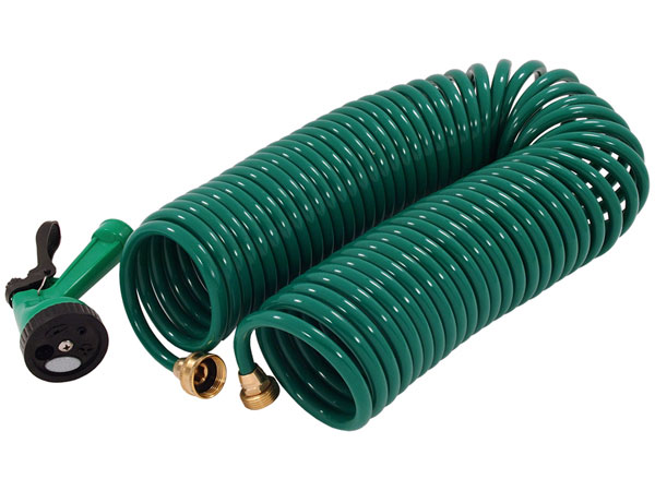 Coiled Garden Hose