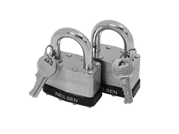 2 Laminated Steel Padlocks