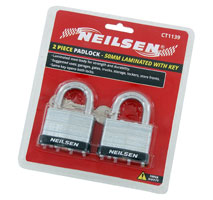 2 Laminated Steel Padlocks