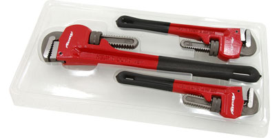 3 Piece Pipe Wrench Set