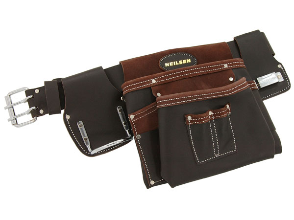 6 Pocket Tanned Leather Tool Belt