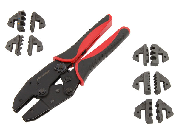 Ratchet Crimping Pliers plus 5 jaws