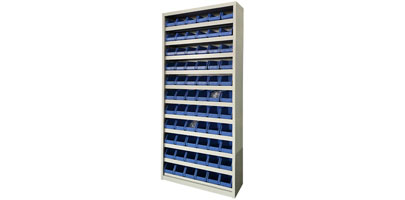 Storage Cabinet with Plastic Bins