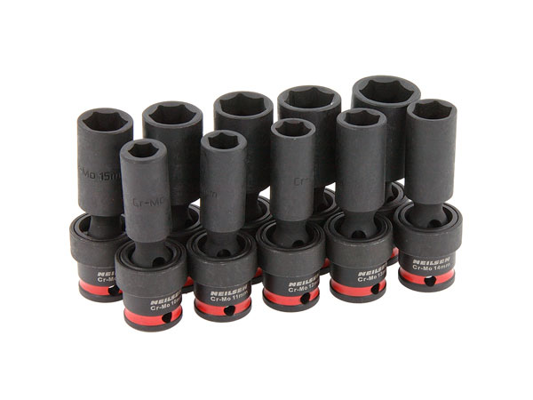 Impact Socket Set with Swivel Head