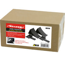 2 Black Plastic Wheel Chocks